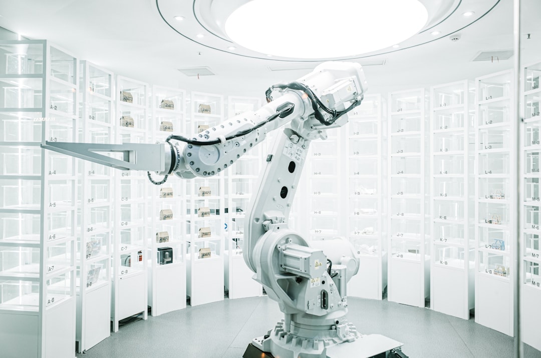 Automated warehouse robots used in logistics operations