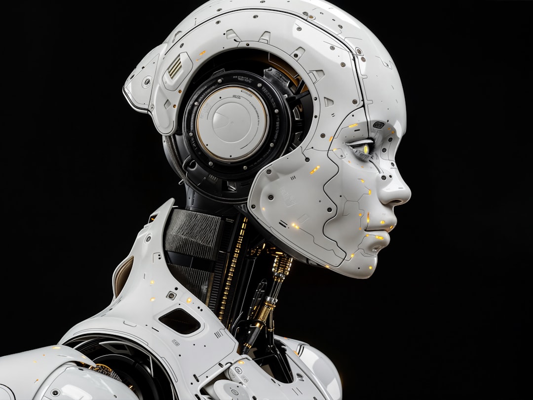 Robot navigating a physical environment with AI perception