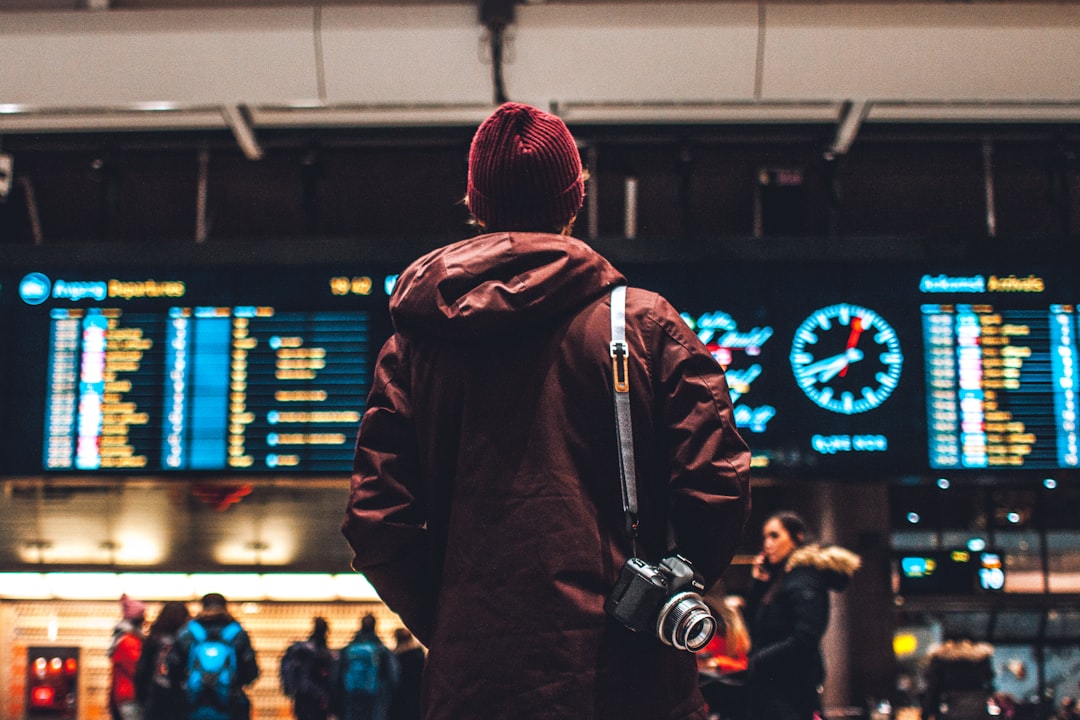 Biometric airport gate with passenger scanning face