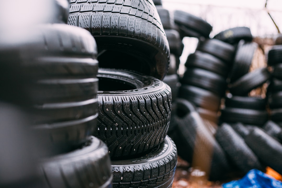 Automotive supply chain with tires in factory setting