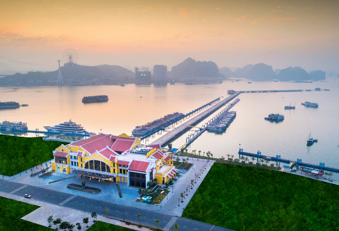 Containers and cranes at Hai Phong deep sea port
