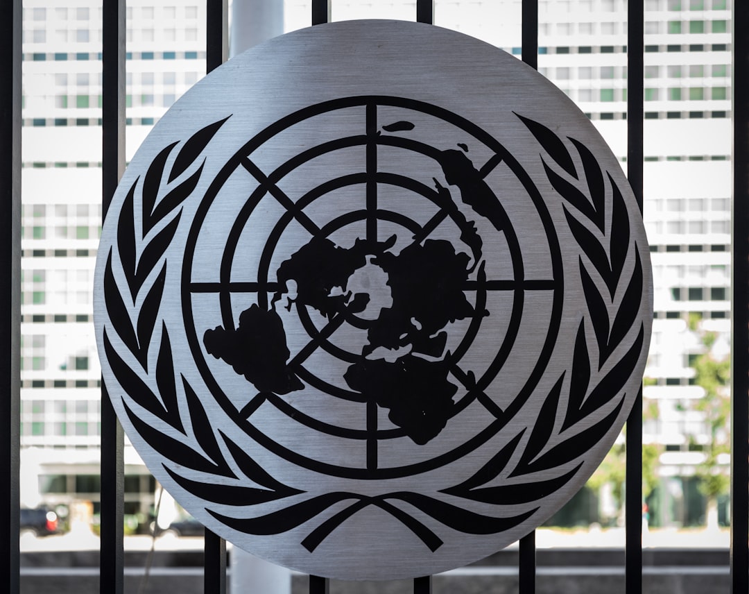 South Korean diplomat at UN building corridor